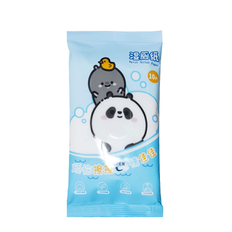 Lingettes humides jetables pour chasse d'eau
